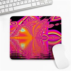 Magenta Boardwalk Carnival, Abstract Ocean Shimmer Large Mouse Pad (rectangle) by DianeClancy