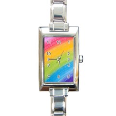 Acrylic Rainbow Rectangular Italian Charm Watch by StuffOrSomething