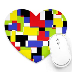 Mod Geometric Mouse Pad (heart)