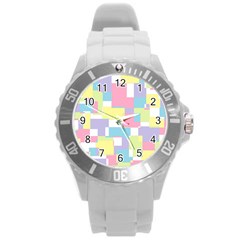 Mod Pastel Geometric Plastic Sport Watch (large)