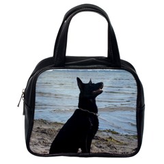 Black German Shepherd Classic Handbag (one Side)