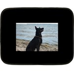 Black German Shepherd Mini Fleece Blanket (Two Sided) 35 x27  Blanket Front