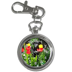 Black Gsd Pup Key Chain Watch by StuffOrSomething