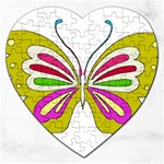 Color Butterfly  Jigsaw Puzzle (Heart) Front