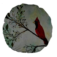 Sweet Red Cardinal 18  Premium Round Cushion 