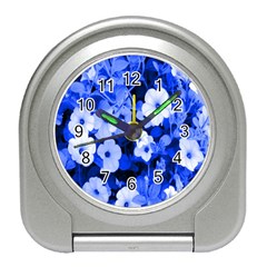 Blue Flowers Desk Alarm Clock