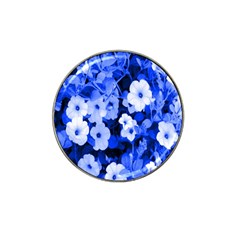 Blue Flowers Golf Ball Marker 10 Pack (for Hat Clip)