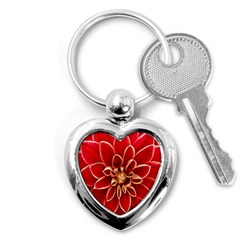 Red Dahila Key Chain (heart)