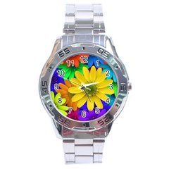 Gerbera Daisies Stainless Steel Watch by StuffOrSomething