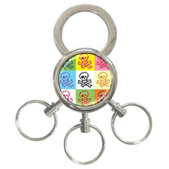 Skull 3-ring Key Chain