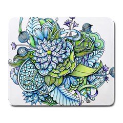 Peaceful Flower Garden Large Mouse Pad (rectangle) by Zandiepants