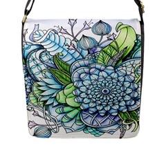 Peaceful Flower Garden 2 Flap Closure Messenger Bag (large)