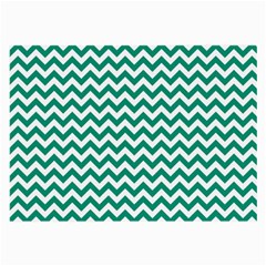 Emerald Green And White Zigzag Glasses Cloth (large)