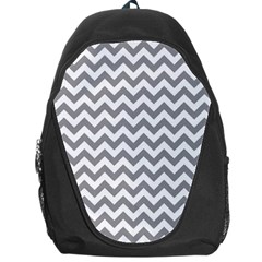 Grey And White Zigzag Backpack Bag by Zandiepants