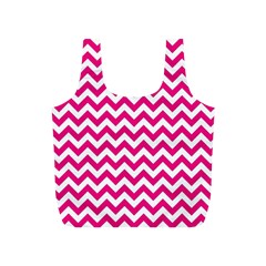 Hot Pink And White Zigzag Reusable Bag (s) by Zandiepants