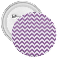 Lilac And White Zigzag 3  Button by Zandiepants