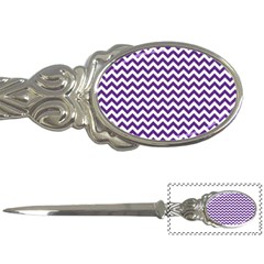 Purple And White Zigzag Pattern Letter Opener by Zandiepants