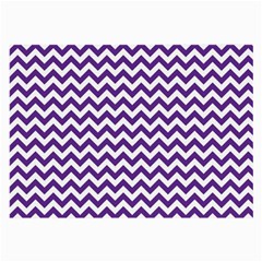 Purple And White Zigzag Pattern Glasses Cloth (large)