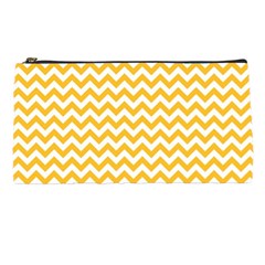 Sunny Yellow And White Zigzag Pattern Pencil Case