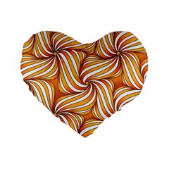 Sunny Organic Pinwheel 16  Premium Heart Shape Cushion  by Zandiepants