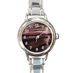 Pier At Midnight Round Italian Charm Watch by TonyaButcher