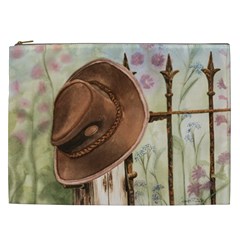 Hat On The Fence Cosmetic Bag (xxl) by TonyaButcher