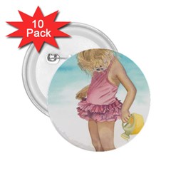 Beach Play Sm 2 25  Button (10 Pack) by TonyaButcher