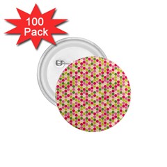 Pink Green Beehive Pattern 1 75  Button (100 Pack) by Zandiepants