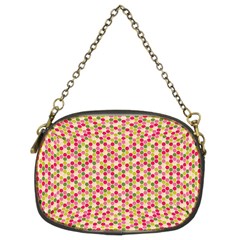 Pink Green Beehive Pattern Chain Purse (two Sided)  by Zandiepants