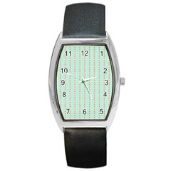 Hearts & Stripes Tonneau Leather Watch