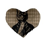 Harlequin Cat 16  Premium Heart Shape Cushion  Front