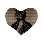 Harlequin Cat 16  Premium Heart Shape Cushion  Back