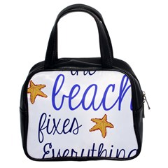 The Beach Fixes Everything Classic Handbag (two Sides)