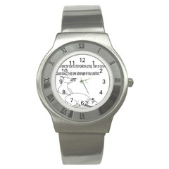 Better To Take Time To Think Stainless Steel Watch (slim)