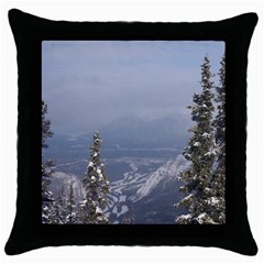 Trees Black Throw Pillow Case by DmitrysTravels