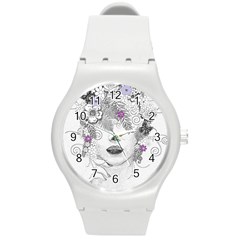 Flower Child Of Hope Plastic Sport Watch (medium) by FunWithFibro