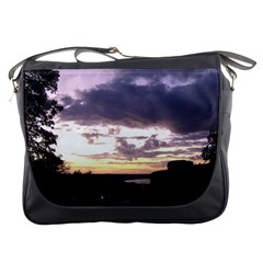  Sunset Over The Valley Messenger Bag