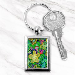 Beautiful Flower Power Batik Key Chain (rectangle)