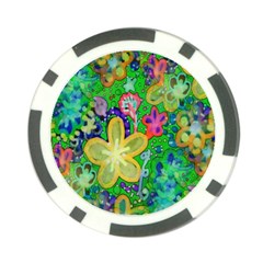 Beautiful Flower Power Batik Poker Chip (10 Pack)