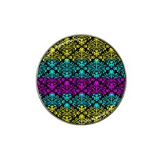 Cmyk Damask Flourish Pattern Golf Ball Marker 4 Pack (for Hat Clip)