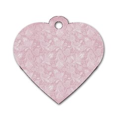 Elegant Vintage Paisley  Dog Tag Heart (two Sided)