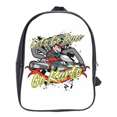 Lets Race Go Karts School Bag (xl) by MegaSportsFan