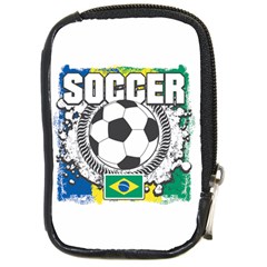 Soccer Brazil Compact Camera Leather Case by MegaSportsFan