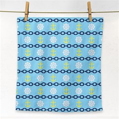 Anchors & Boat Wheels Face Towel by StuffOrSomething