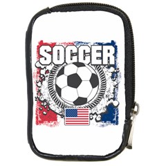 Soccer United States Of America Compact Camera Leather Case by MegaSportsFan