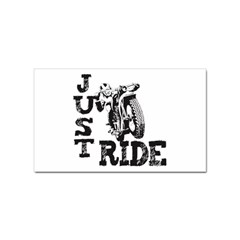 Black Just Ride Motorcycles Sticker (rectangular)