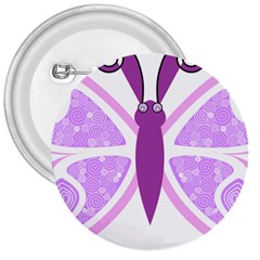 Whimsical Awareness Butterfly 3  Button