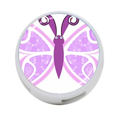 Whimsical Awareness Butterfly 4-port Usb Hub (one Side)