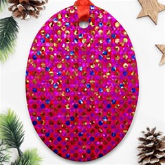 Polka Dot Sparkley Jewels 1 Oval Ornament by MedusArt