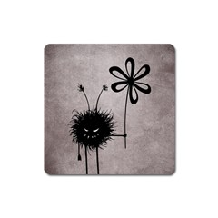 Evil Flower Bug Vintage Magnet (square)